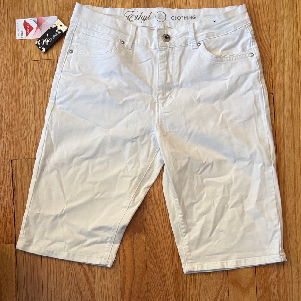 Ethyl White Shorts
